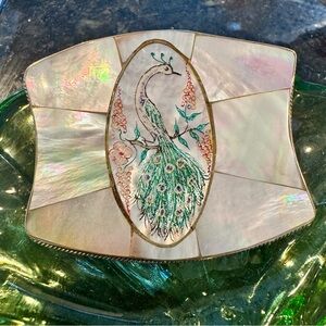 Vintage Mother of Pearl Inlay Belt Buckle
